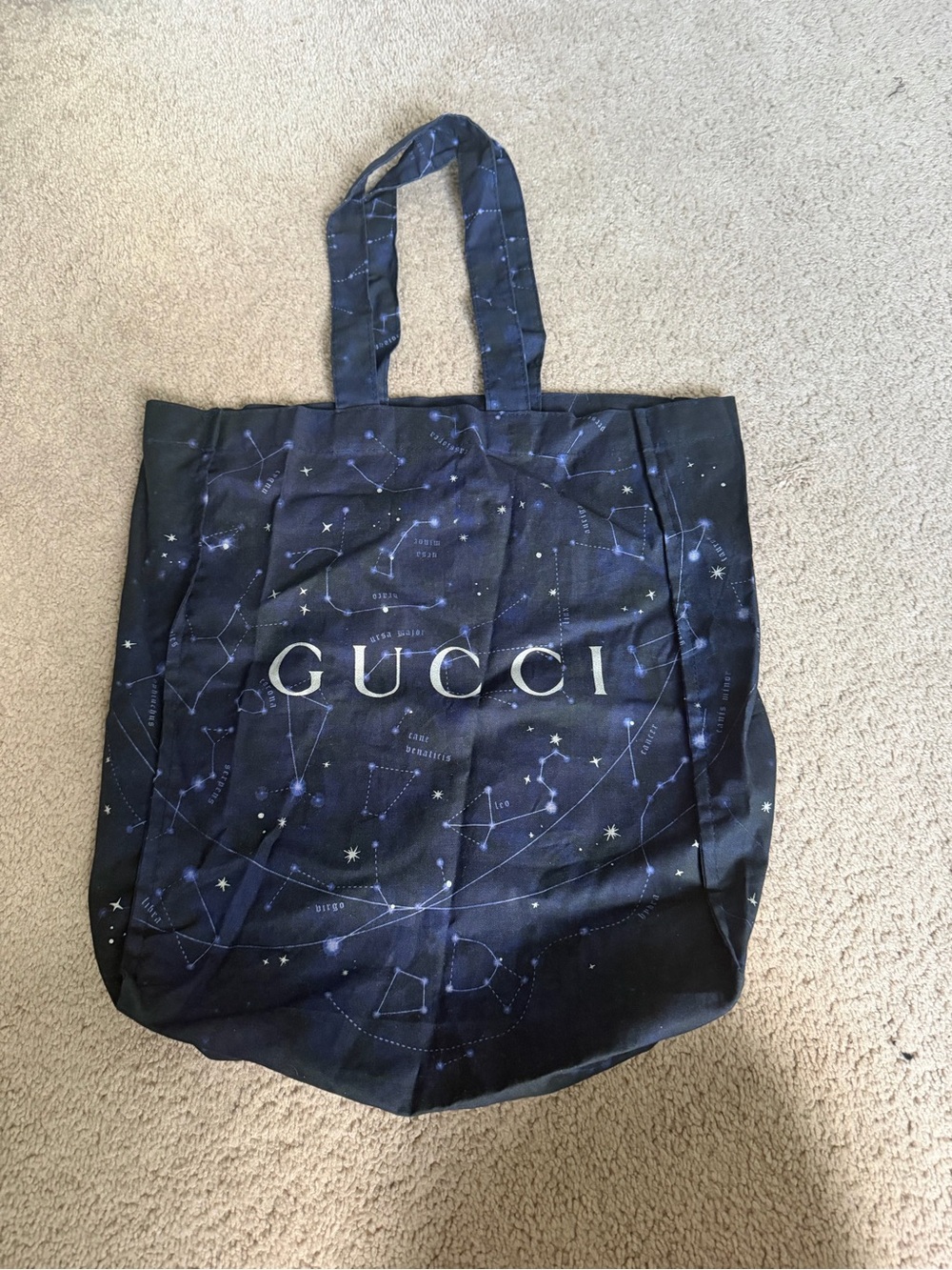 Gucci Navy Constellation Canvas Tote